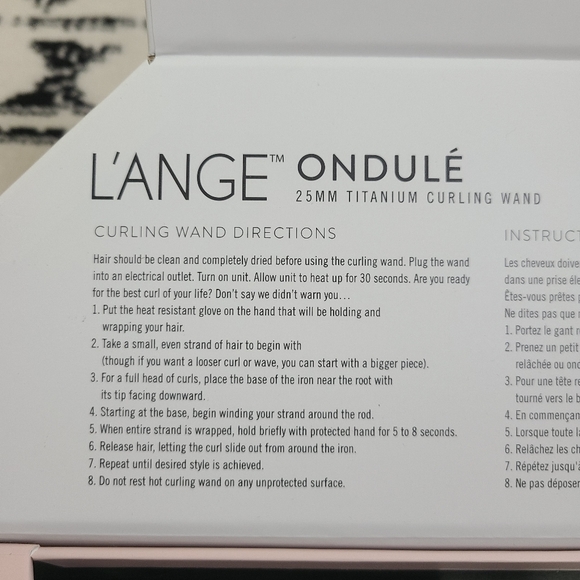 L'Ange Ondule 25mm Titanium Curling Wand - Picture 8 of 14